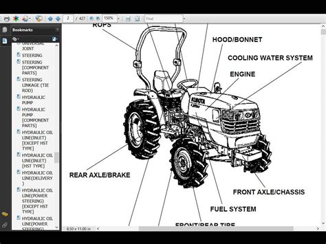 kubota tractor parts diagram